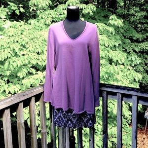 J Jill Lilac Merino Wool Tunic